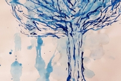 Meine Pinie, 30x24 Mischtechnik