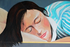 Schlaf gut, 70x150 Acryl auf Leinwand