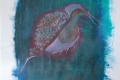 Daphnia pulex, 50x70 Acryl auf Papier